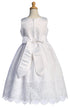 Girls Sequin Cordered Embroidered Tulle Overlay Communion Plus Size Dress 8.5-20.5
